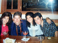 From Left to the Right: Sharon Isbin, Thanos Mitsalas, Lily Afshar and a friend at the Aspen Music Festival - USA (July 1994).