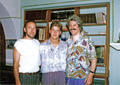 Thanos Mitsalas with Jens Kienbaum and Hubert Kappel after his recital at The Volos International Guitar Festival (July 1991).